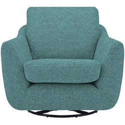 G Plan Vintage The Sixty Seven Swivel Armchair Fleck Blue